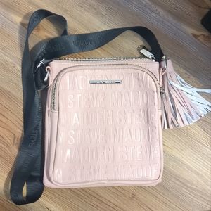 Steve Madden Pink Blush Crossbody Bag With Tassel Keychain NWOT